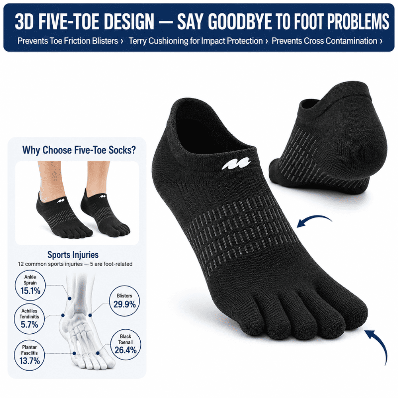 Performance Toe-Socks (3 pairs bundle)